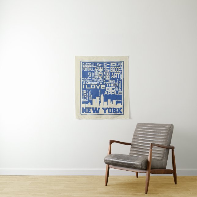 Tapete De Parede Poster da tipografia da Nova Iorque (In Situ)