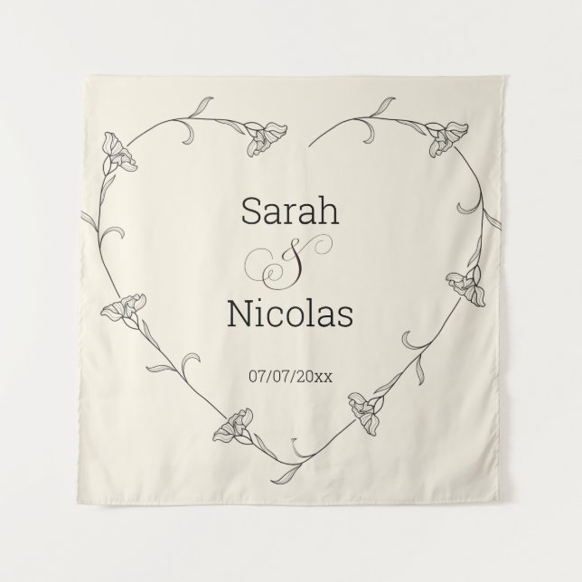 Tapete De Parede poster de chá de casamento de parede de personaliz (Frente)