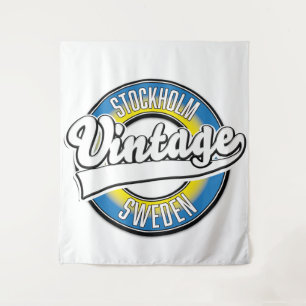 Tapete De Parede Poster de logotipo da Suecia Estocolmo