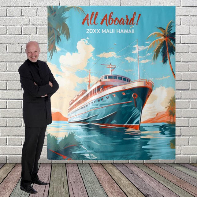Tapete De Parede Pôster de Navio de Cruzeiro para Destino Tropical (Criador carregado)