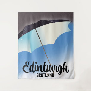 Tapete De Parede Poster de viagens Umbrella da Escócia Edinburgh