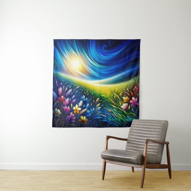 Tapete De Parede Prado Celestial – Paisagem Sonhadora de Flores Sil (In Situ)