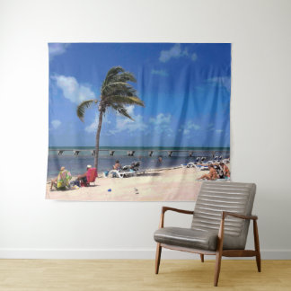 Tapete De Parede Praia com Palm de Coconut