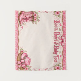 Tapete De Parede Pratos de Papel para Chá de Bebê Cowgirl Rosa | Bo