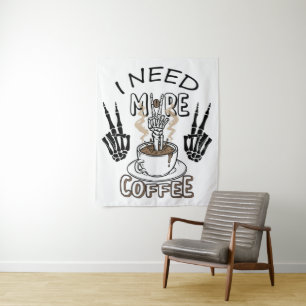 Tapete De Parede Preciso de mais camisa de café Vestuário estético