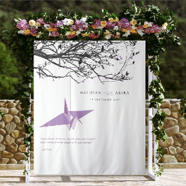 Tapete De Parede Prendendo Lilac Paper Crane Foto De Casamento