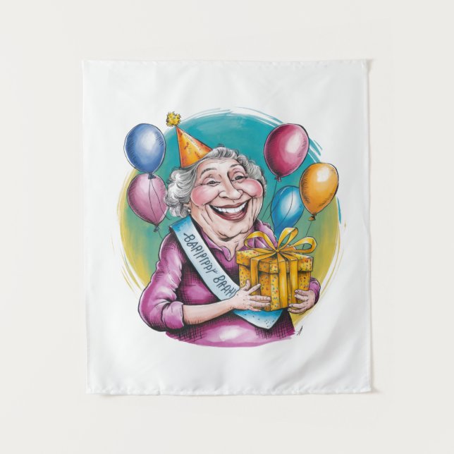Tapete De Parede Presente de aniversário engraçado da Nana (Frente)