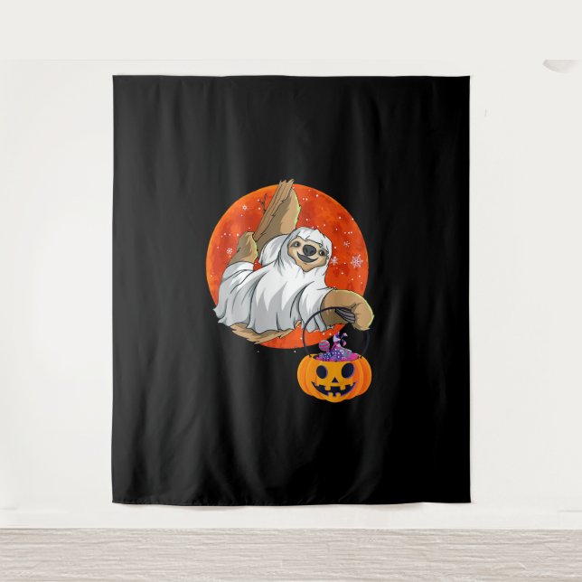 Tapete De Parede Presente de Aranha | Boo Halloween com Abóbora (Frente)