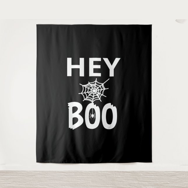 Tapete De Parede Presente de Aranha | Hey Boo Halloween Camisa Dive (Frente)