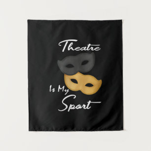 Tapete De Parede Presente de Máscaras de Teatro de Ator Atriz Engra