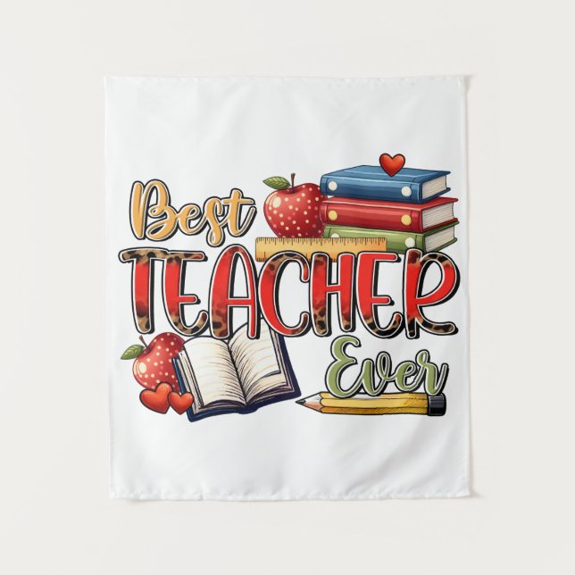 Tapete De Parede Presente de Professor | Melhor Professor de Todos  (Frente)