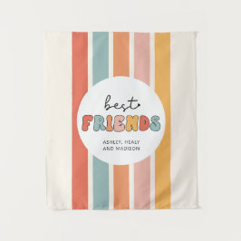 Tapete De Parede Presentes Personalizados Retro Melhores Amigas BFF