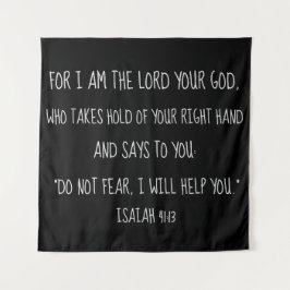 Tapete De Parede Preto da mensagem do verso da bíblia do 41:13 de