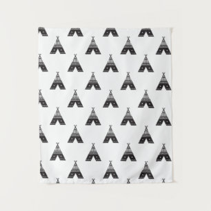 Tapete De Parede Preto e branco. Teste padrão do Teepee