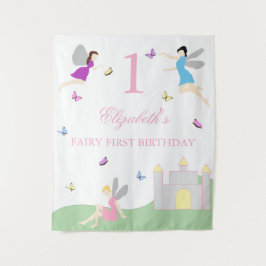 Tapete De Parede Primeiro Aniversário de Fada