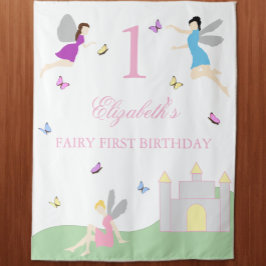 Tapete De Parede Primeiro Aniversário de Fada