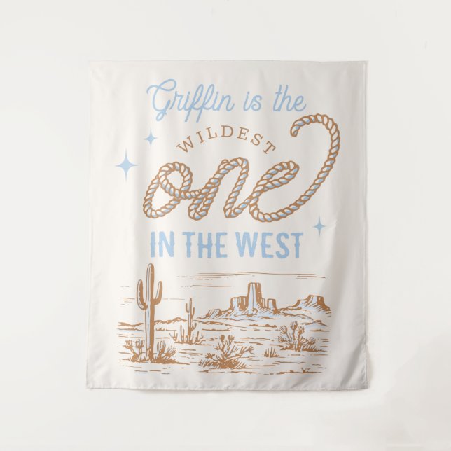 Tapete De Parede Primeiro Aniversário do Cowboy (Frente)