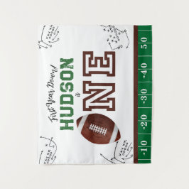 Tapete De Parede Primeiro Ano de Baixo Fundo de Aniversário de Fute