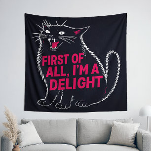 Tapete De Parede Primeiro De Tudo Sou Um Delicioso Gato Preto Rugid