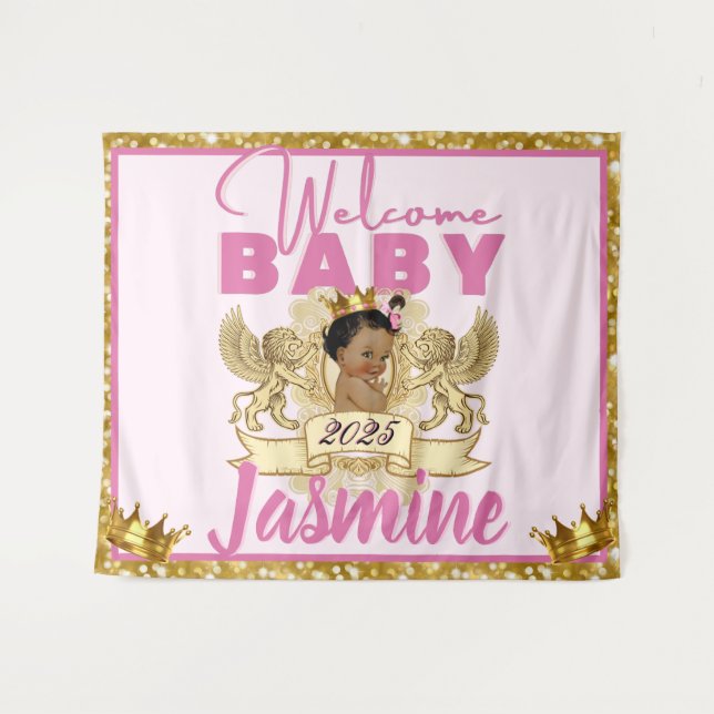 Tapete De Parede Princesa Africana Real Rosa|Pano de Fundo Brilho D (Frente (Horizontal))