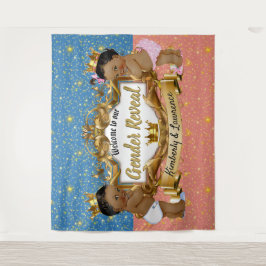 Tapete De Parede Príncipe Africano/Princesa Rosa/Azul/Faísca Dourad