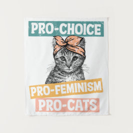 Tapete De Parede Pró Escolha, Pró Feminismo, Pró Gatos