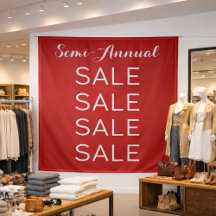 Promoção Semestral Estandarte de Venda no Varejo P