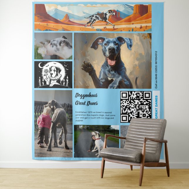 Tapete De Parede Promote your Great Dane Kennel Tapestry (In Situ)