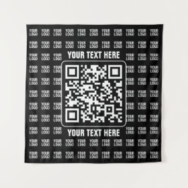 Tapete De Parede Promotional QR code (editable) plus Logo Pattern