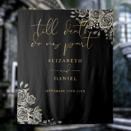 Tapete De Parede Prop. de Foto de Casamento Floral de Rosas Dourado