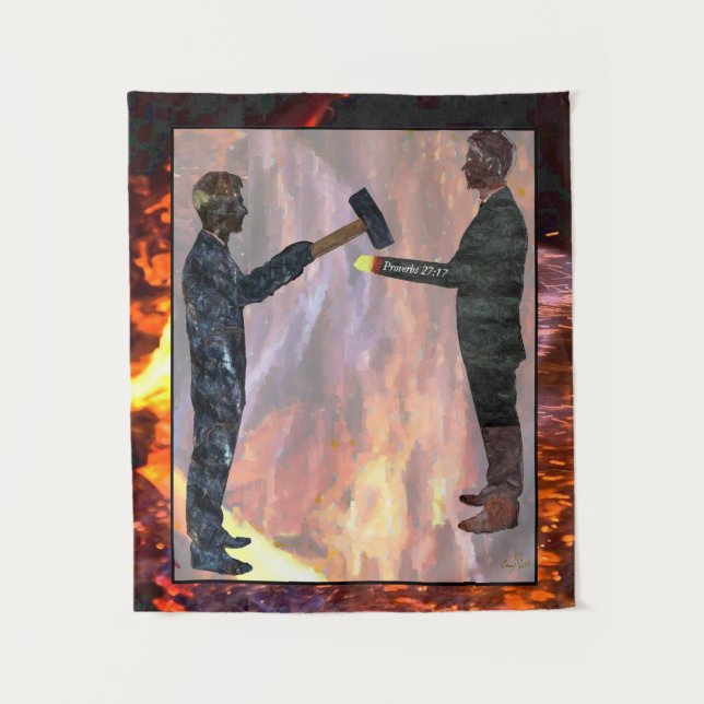 Tapete De Parede Provérbios 27:17 Art (Frente)