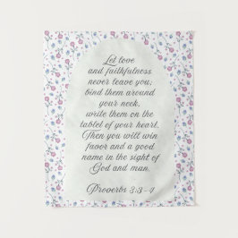 Tapete De Parede Proverbs 3:3–4 Floral Scripture 