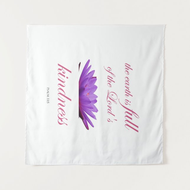 Tapete De Parede psalm 33 doçura roxa (Frente (Horizontal))