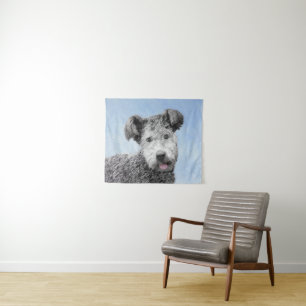 Tapete De Parede Pumi Painting - Bela Arte Cachorra Original