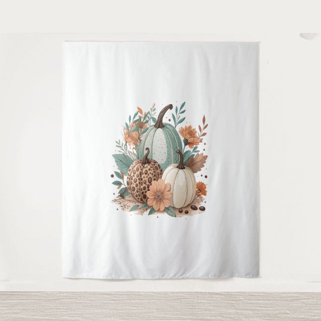 Tapete De Parede Pumpkin Boho Floral (Frente)