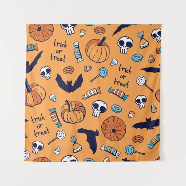 Tapete De Parede Pumpkin Pumpkin Sem Olhos. (Frente)