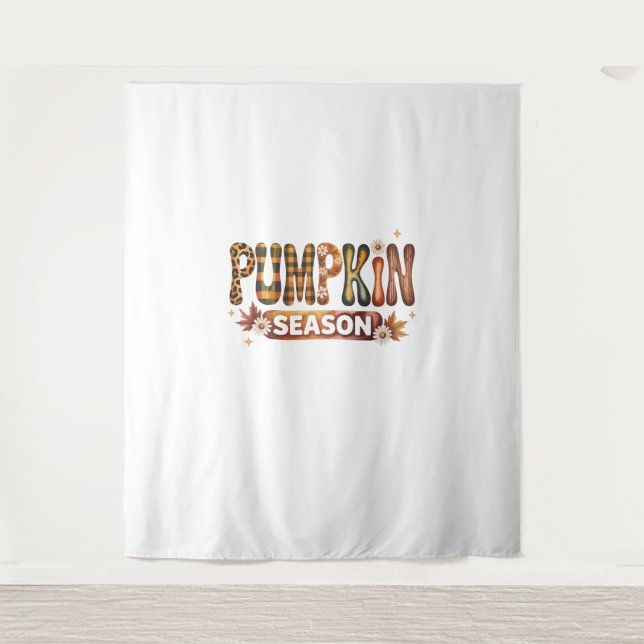 Tapete De Parede Pumpkin Season Fall Boho (Frente)