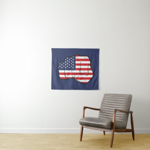 Tapete De Parede Punho de Bandeira Americano