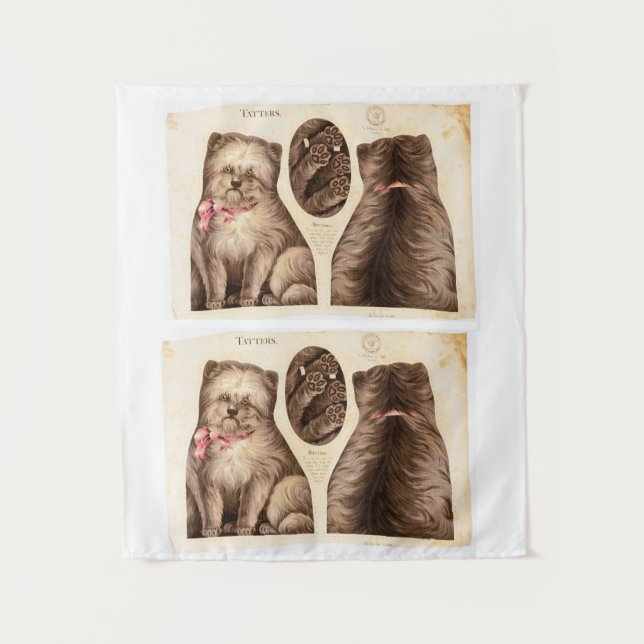 Tapete De Parede Puppy cão picante picante cortado e costura Padrão (Frente)