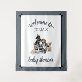 Tapete De Parede Pure Puppy | Sinal de Fundo do Chá de fraldas Eleg