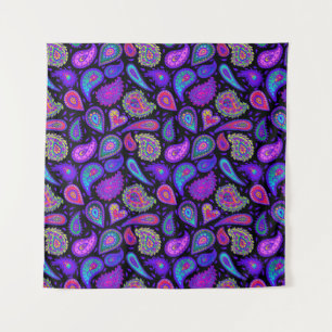 Tapete De Parede Purple Paisley perfeitamente Bonito