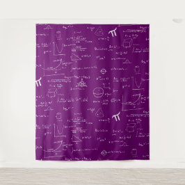 Tapete De Parede Purple White Mathematic Formulas Equations