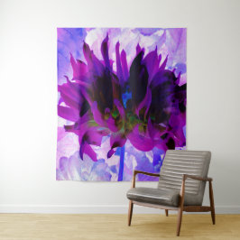 Tapete De Parede Púrpura e preto Cactus Dahlia