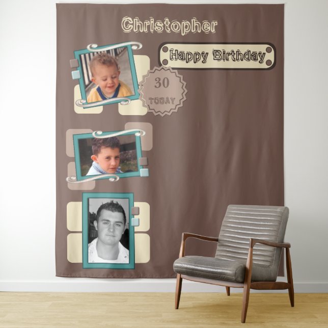 Tapete De Parede Qualquer idade de fotos 30 marrom de festa (In Situ)