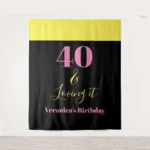 Quarenta E Adorando 40º Aniversário Amarelo Preto