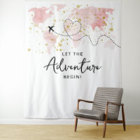 "Que A Aventura Comece!" Chá de fraldas de Mapa vi