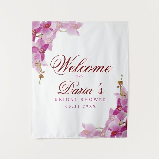 Tapete De Parede Queda de Foto Orquídea Tropical (Frente)