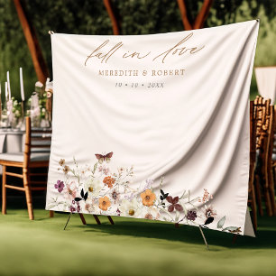 Tapete De Parede Queda no amor Flores Selvagens Foto de Casamento
