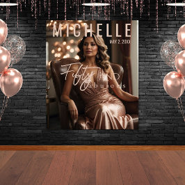 Tapete De Parede Quinquenta e fabulosa parede de aniversário