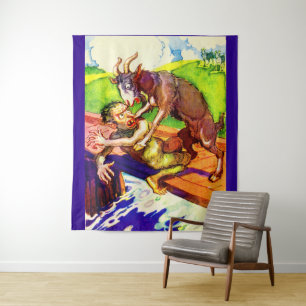 Tapete De Parede ração e troll de cabra